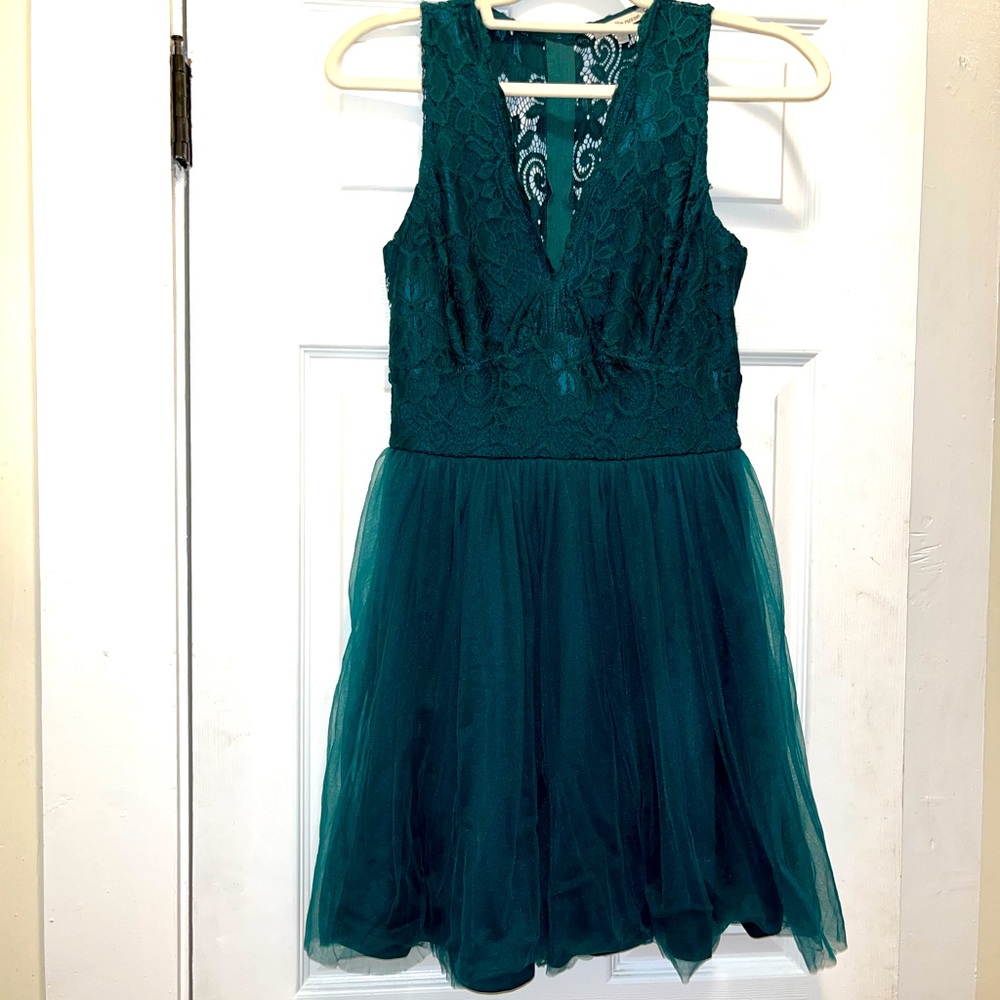 Whimsical turquoise dress. Size small, Charlotte Russe.